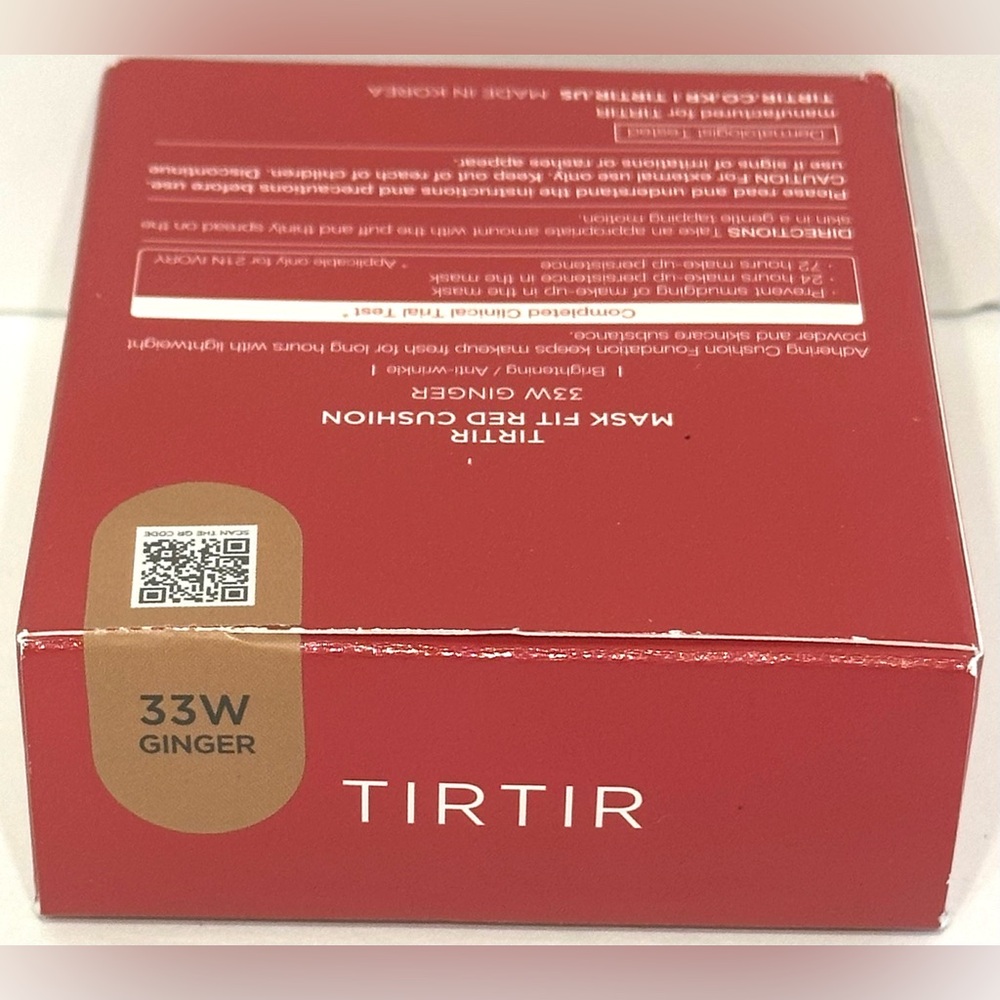 NEW, TIRTIR Mask Fit Red Cushion Foundation 0.63 fl oz 33W Ginger - Picture 6 of 11
